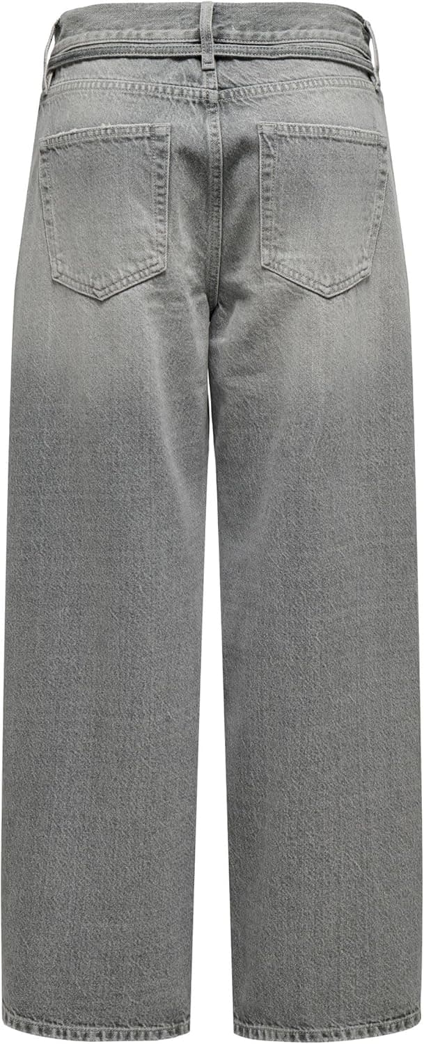 Detalle de ONLY Onlgianna jeans Medium Grey in denim leggero traspirante
