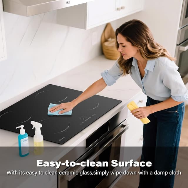 Thumbnail 6 de GIONIEN Induktionskochfeld 60 cm mit 4 Zonen, Timer & Kindersicherung (6400 W)