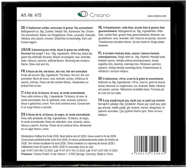 Thumbnail 5 de Creano Coffret Cadeau 6 fleurs de thé
