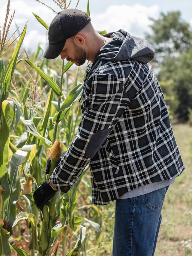 Detalle de Mr.Stream Herren Thermohemd aus Flanell mit Fleecefutter – schützend als Winterjacke-Ersatz
