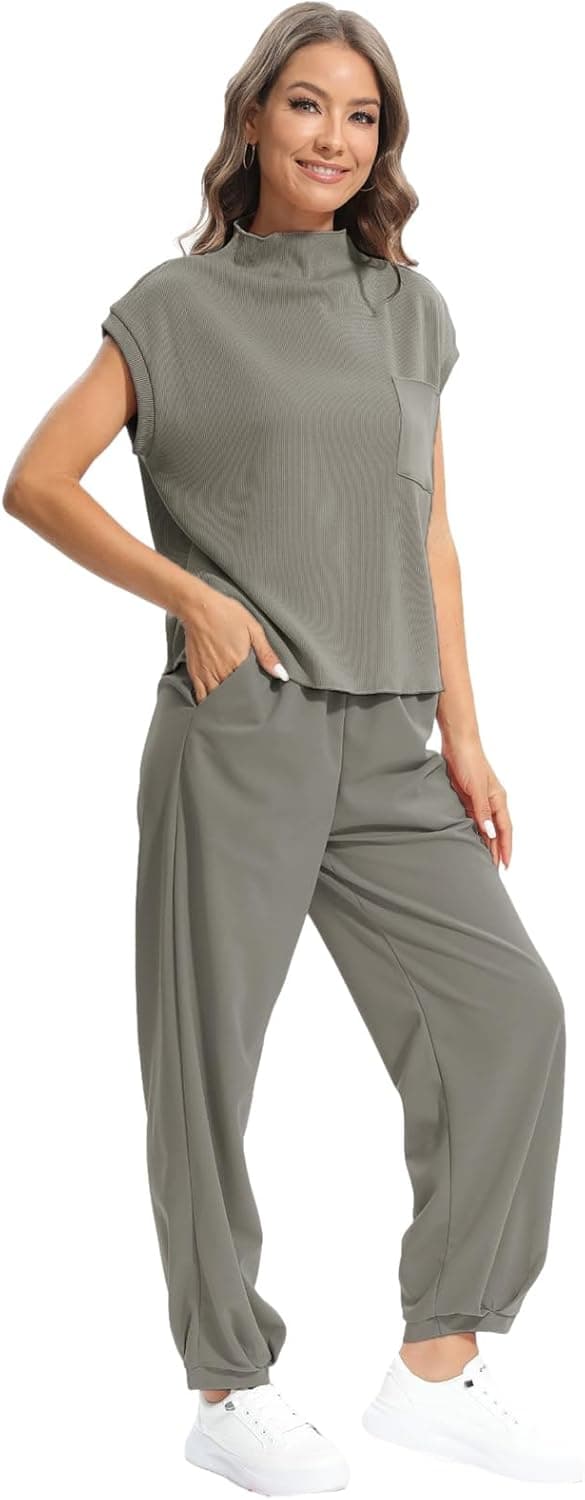 Thumbnail 5 de Momuk 2-Piece Ribbed Knit Lounge Set