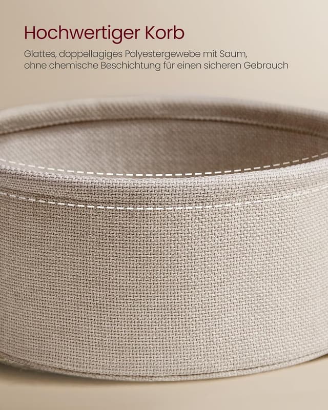 Detalle 2 de VASAGLE LET223W10 Beistelltisch rund 45 cm