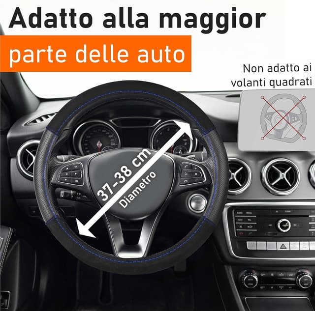 Thumbnail 3 de Upgrade4cars Coprivolante Auto Blu 37-39 cm