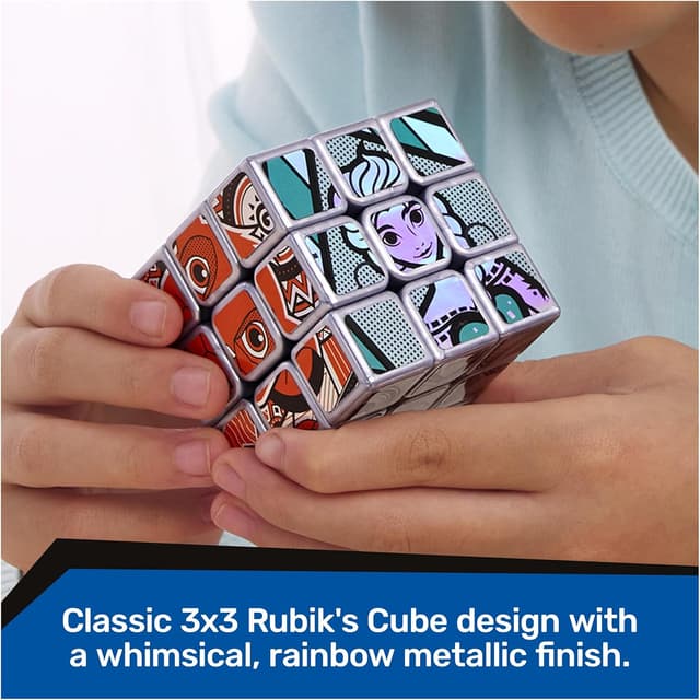 Detalle 2 de Rubik’s Zauberwürfel Disney 100 Jubiläum 3x3 Metallic Platin – 3x3 Zauberwürfel mit Disney-Motiven