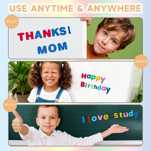 Detalle 2 de Magnetic Letters ABC Alphabet Magnets (238-Piece Set) for Toddlers and Preschool Learning