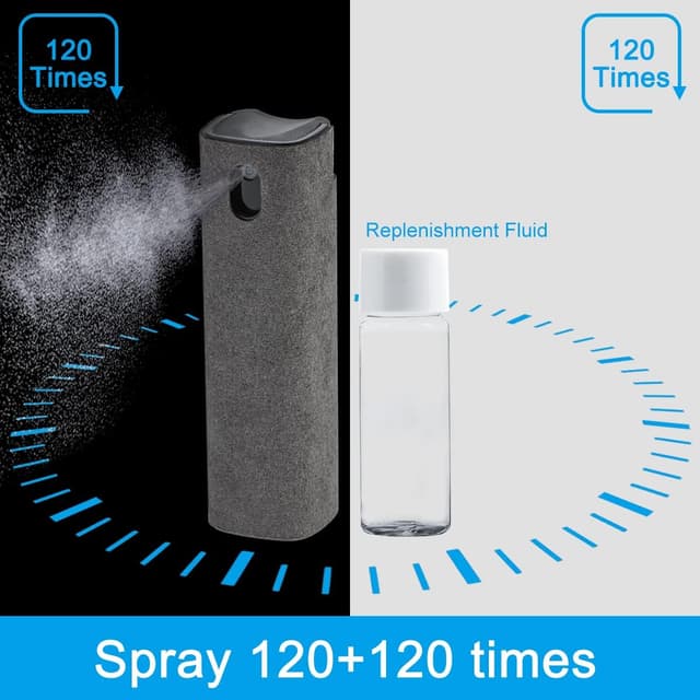 Detalle de walrfid Screen Cleaner Touchscreen Mist Spray + Microfiber Cleaning Kit