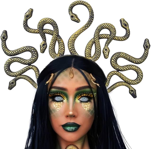 Detalle de Zoestar Medusa snake headband for Halloween