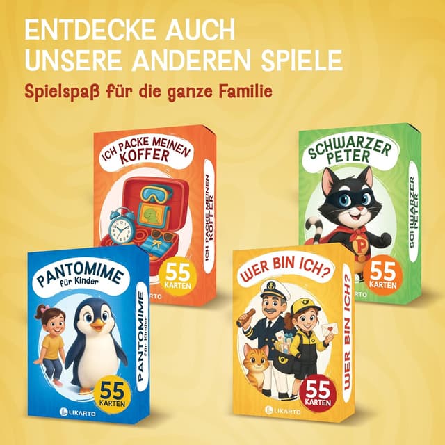 Thumbnail 6 de LIKARTO „Wer bin ich?“ Spiel für Kinder – Familienspiel, Lernspiel & Reisespiel ab 4/5/6/7/8/9 Jahren