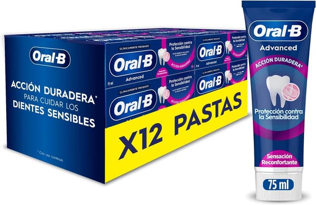 Imagen de Oral-B Advanced Protección Sensibilidad 🌿 Pack 12x75 ml en OfertitasTOP
