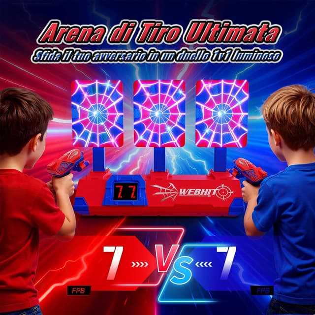 Thumbnail 5 de Tiro al Bersaglio Bambini Luminosi Elettrico 3 bersagli