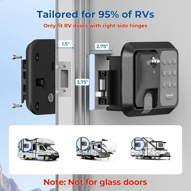 Detalle de ONNAIS RV Keyless Entry Lock 100 ft ๐