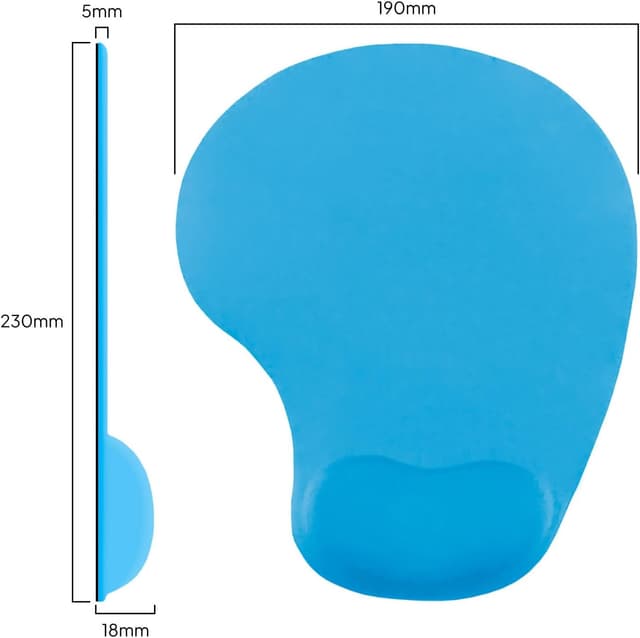 Thumbnail 5 de OcioDual Alfombrilla Reposamuñecas Azul Claro con Gel 🖱