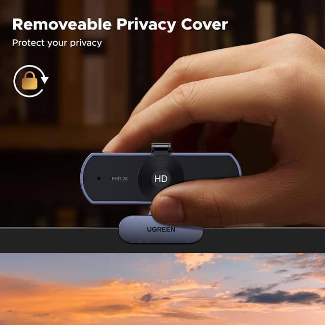 Thumbnail 5 de UGREEN 2K webcam 30fps with privacy cover