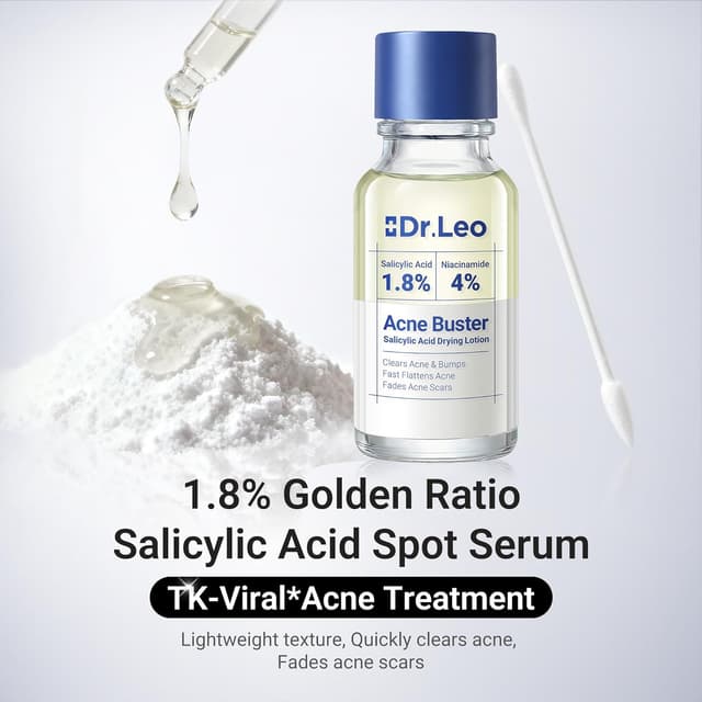 Detalle de Dr.Leo 1.8% Salicylic Acid Spot Serum (20 ml) for Acne-Prone Sensitive Skin