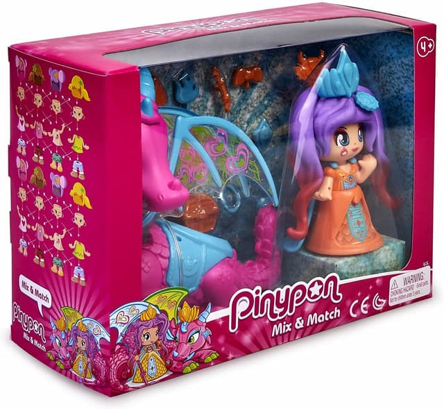 Detalle 1 de Pinypon Reina y Dragón Volador 🚀 para niñas a partir de 4 años