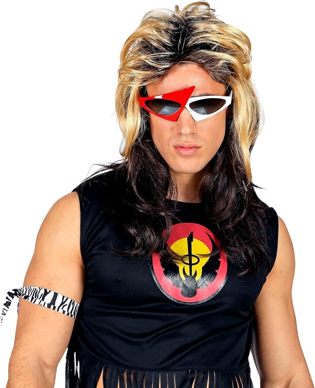 Detalle 2 de WIDMANN MILANO Party Fashion 04436 Perücke im 80er Jahre Rocker-Look (Party Fashion)