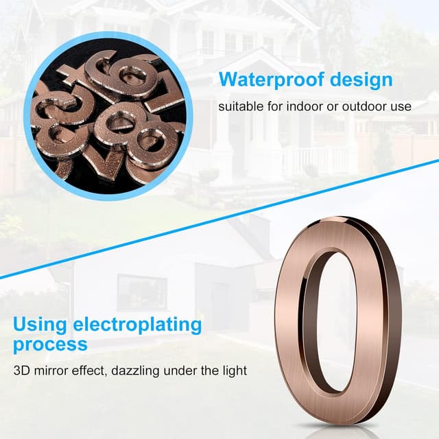 Thumbnail 3 de Vicloon Numero Civico 7,5 cm 3D Oro