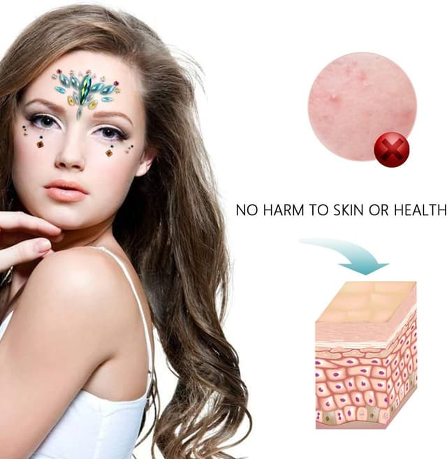 Thumbnail 6 de URAQT autocollants visage paillettes 6 pcs