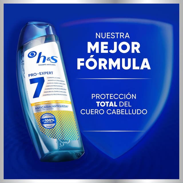 Detalle 2 de H&S Pro-Expert 7 Champú Anticaspa y Anticaída 300ml 💆