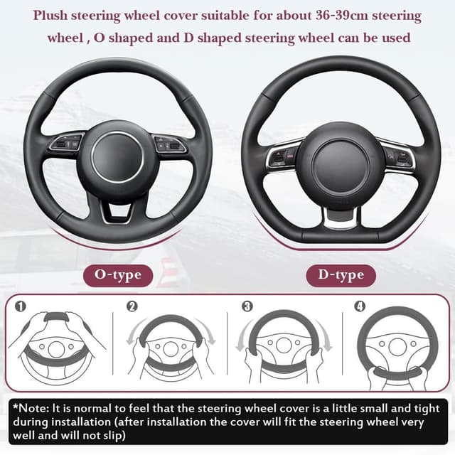 Thumbnail 4 de Pahajim Fluffy Steering Wheel Cover 36–39 cm