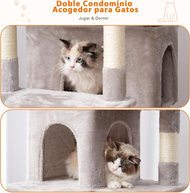 Thumbnail 3 de Heybly HCT036W Árbol para gatos 178 cm