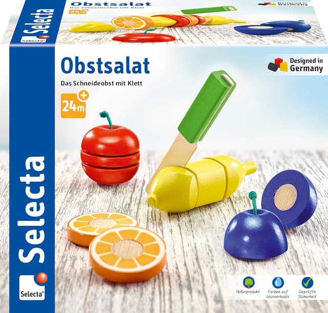 Detalle de Selecta 62070 Obstsalat Klettspielzeug