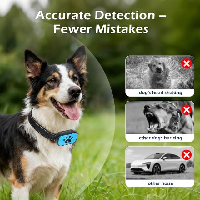 Detalle de Adjustable anti bark collar with vibration