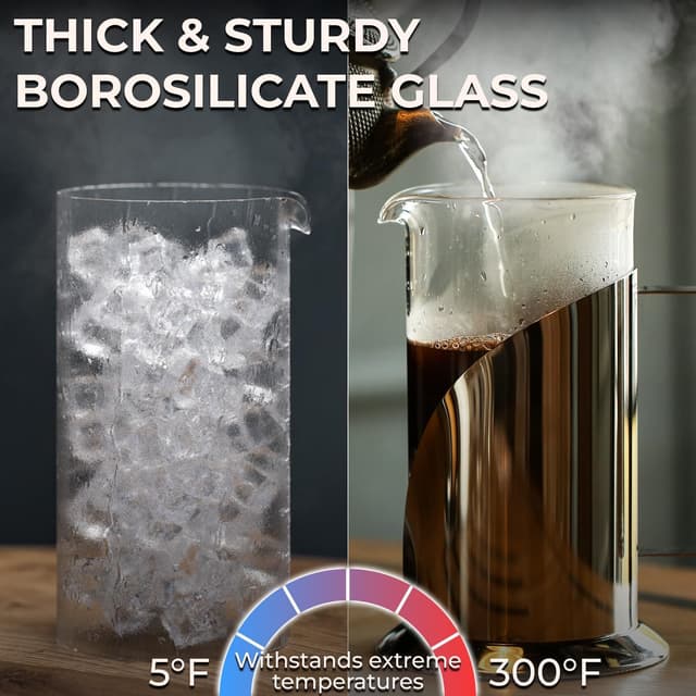 Thumbnail 1 de Cafe Du Chateau Stainless Steel French Press 34 oz