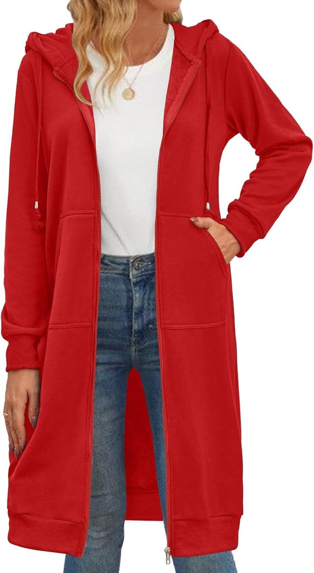 Detalle de Zeagoo Zip Up Hoodie Jacket, Oversized Fleece