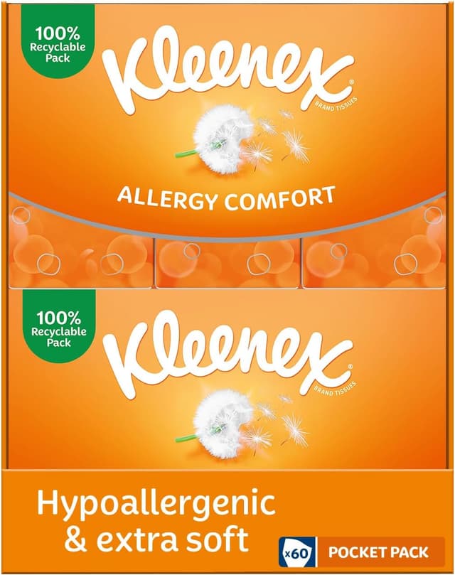 Detalle 2 de Kleenex Allergy Comfort Pocket Pack 9sc X 6 Packs