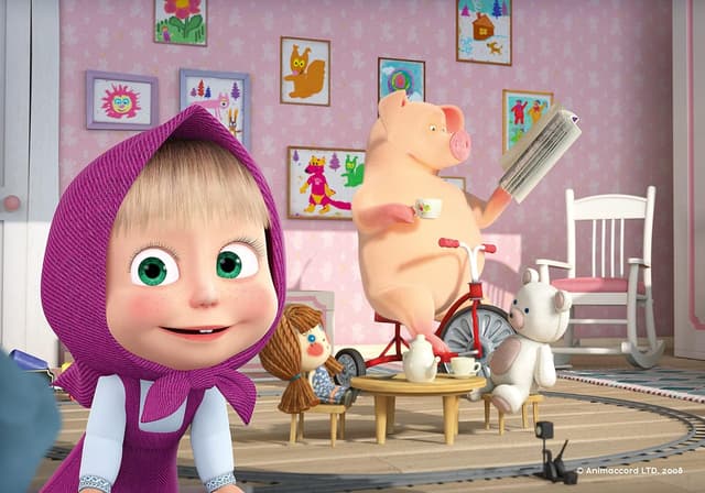 Detalle de Ravensburger Puzzle 2x12 Pezzi Masha e Orso, puzzle per bambini 3 anni (26x18 cm)