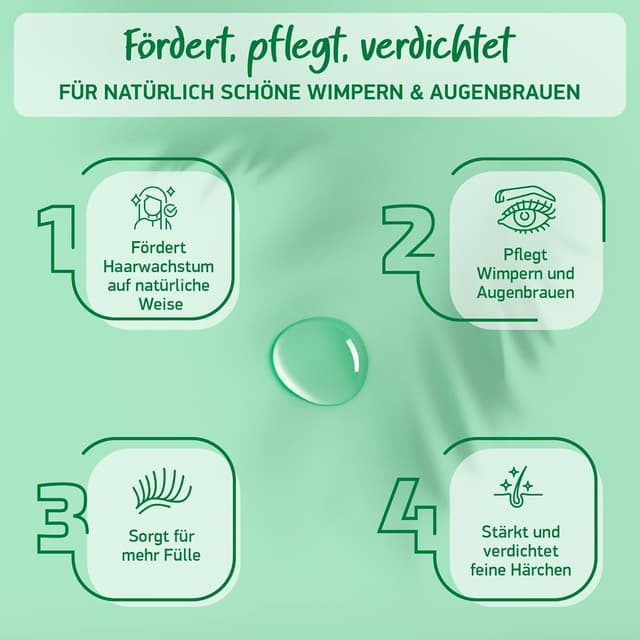 Detalle 2 de BIO Wimpernserum (100% natürlich, hormonfrei) mit 6 BIO Ölen – Lash Wachstumsserum gegen Wimpernausfall