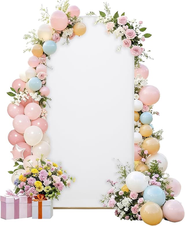 Detalle de Copertura per arco nuziale bianca in poliestere/spandex 6,6FT