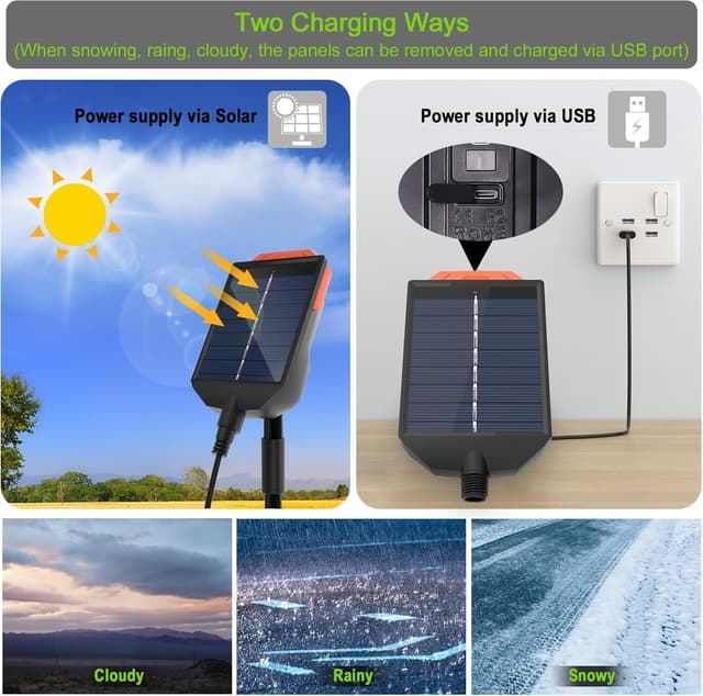 Detalle de Luci solari esterne 30 m con 300 LED