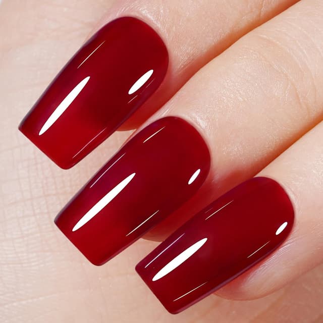 Thumbnail 6 de TOMICCA Gelée Vernis Semi Permanent (15 ml) transparent rouge – vernis gel UV/LED pour manucure à la maison
