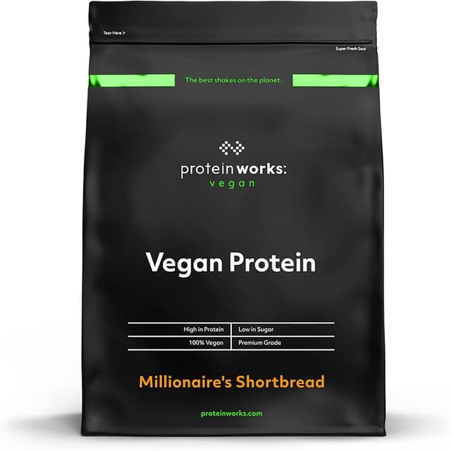 Detalle 2 de Protein Works Proteína Vegana de Chocolate, 1 kg 🍫