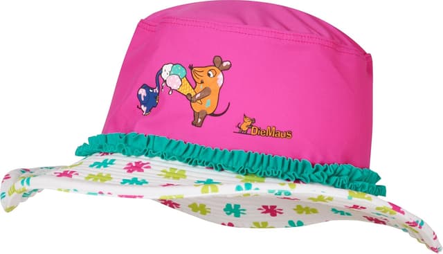Detalle de Playshoes Mädchen Bademütze mit UV-Schutz (Sonnenhut) – Kopfbedeckung für Schwimmbad und Meer