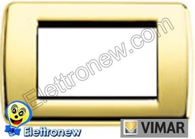 Detalle 1 de Vimar Placca Rond 3 m Oro Lucido: finitura in stile per un tocco distintivo