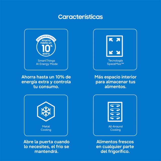 Detalle de Samsung RB34C775CB1 Frigorífico combi 344 L