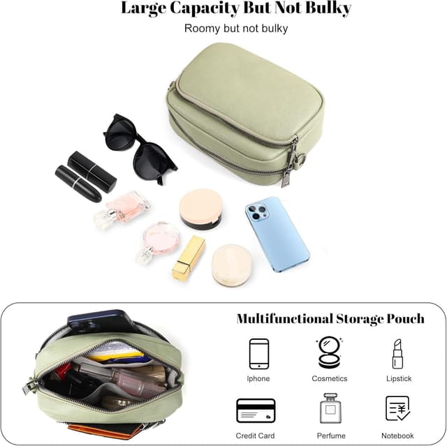 Detalle de TANTOMI Crossbody Bags for Women in vegan leather – small anti-theft style for shopping, travel and work