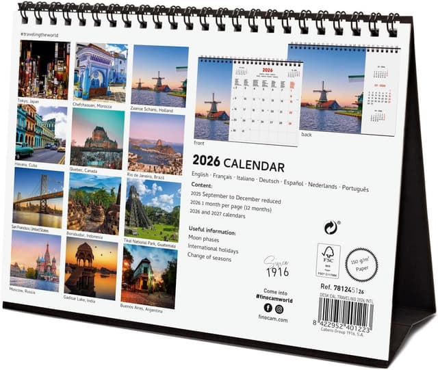 Thumbnail 5 de Finocam Calendario da tavolo 2026 mensile đź“…