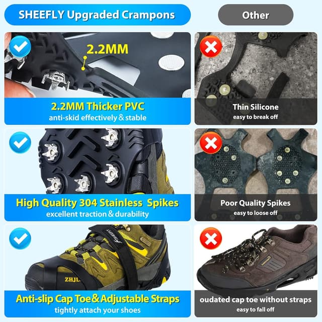 Thumbnail 1 de SHEEFLY Ice Grips with 12 steel studs