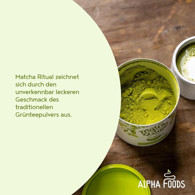 Thumbnail 6 de Alpha Foods Matcha Latte Pulver 25% Matcha