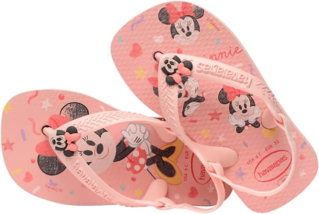 Detalle 1 de Havaianas Mixte Bébé Baby Disney Classics II Tongues en rose (taille 20)