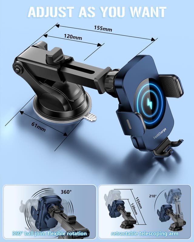 Detalle 1 de BothLin 3 in 1 Wireless Car Charger 15W