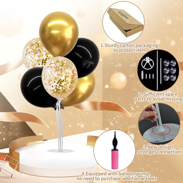 Thumbnail 3 de TONIFUL 4 Set Balloon Centerpieces 26.6 in ๐