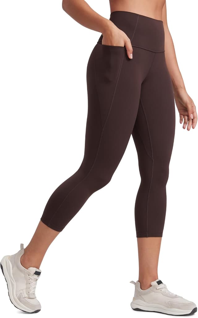 Detalle de CRZ YOGA Femmes Butterluxe : leggings capri taille haute avec poches (48 cm/53 cm)