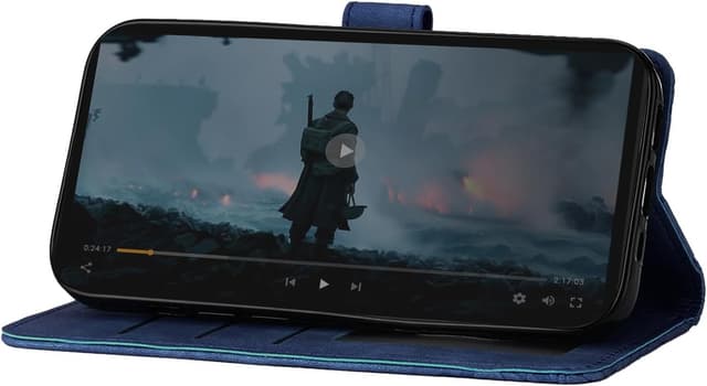 Detalle de CXTCASE Handyhülle für Xiaomi Poco X7 Pro – Flip Case mit Magnetverschluss, PU/TPU und Kartenfächern (blau)