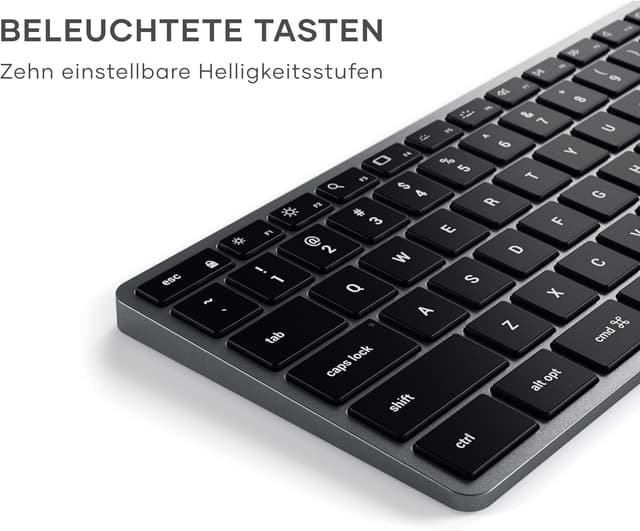 Detalle 2 de SATECHI Slim X3 Bluetooth Tastatur 4 Geräte ⌨