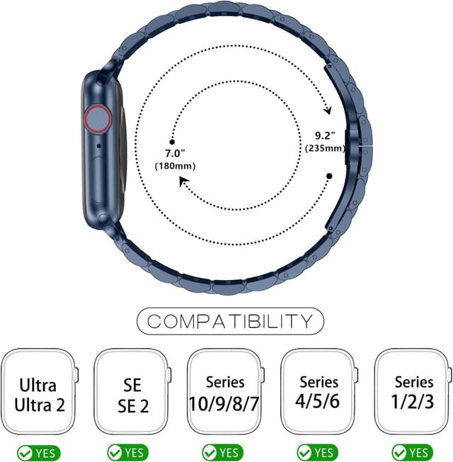 Detalle 2 de Tasikar stainless steel Apple Watch strap 49mm